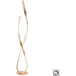 Comparateur de prix : Paul Neuhaus Lampe sur pied LED Linda, or, métal, intensité variable