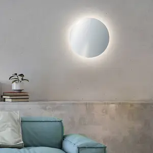 Paul Neuhaus Applique murale rechargeable LED Puntua Ø 25 cm chrome pas cher