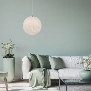 Paul Neuhaus Suspension LED Bolo, verre, ciel étoilé pas cher