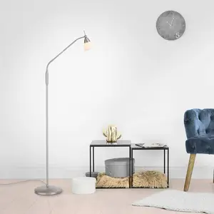 Comparateur de prix : Paul Neuhaus lampe sur pied Pino, argent, 163 cm, intensité variable, G9