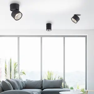 PURE Nola plafonnier LED à 1 lampe noir pas cher