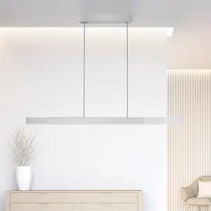 Paul Neuhaus PURE Suspension LED Moto-Rise, argenté, aluminium CCTVendu parluminaire