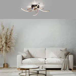 Comparateur de prix : Paul Neuhaus Plafonnier LED Polina, 4 lampes, doré, intensité variable