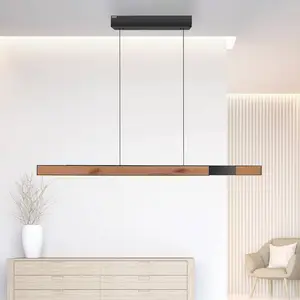 Paul Neuhaus PURE Suspension LED Moto-Rise, couleur bois, aluminium, CCTVendu parluminaire