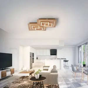 Q-Smart-Home Paul Neuhaus Q-LINEA plafond LED décor bois 60cmVendu parluminaire