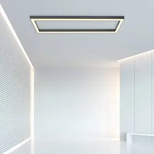 Plafonnier LED PURE Lines, 110 x 30 cm, anthracite, télécommandeVendu parluminaire