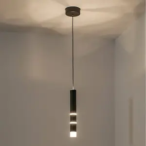 PURE Vega suspension LED, un cylindre, noir pas cher