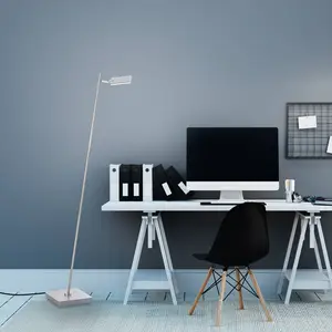 PURE Mira lampadaire LED, télécommande, alu pas cher