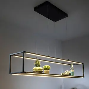 Comparateur de prix : Paul Neuhaus Suspension LED Contura, noir, métal, variateur d'intensité variable