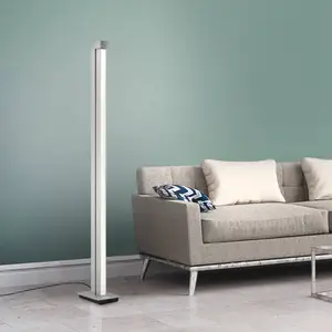 Lampe sur pied LED PURE Lines, argent, télécommande, 140 cmVendu parluminaire