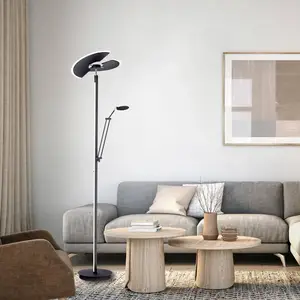 PURE Mutil Lampadaire LED, lampe de lecture LED, anthraciteVendu parluminaire