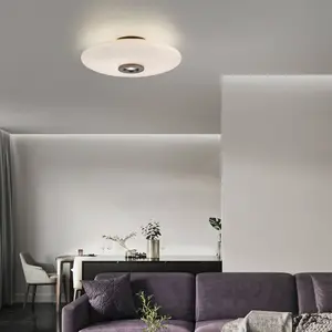 Comparateur de prix : PURE Plafonnier LED Vitrum brun/opale verre/aluminium Ø 45cm