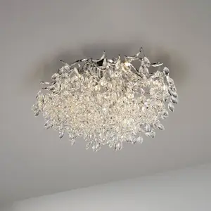 Paul Neuhaus plafonnier Ricicle, suspension en cristal, Ø 60 cmVendu parluminaire