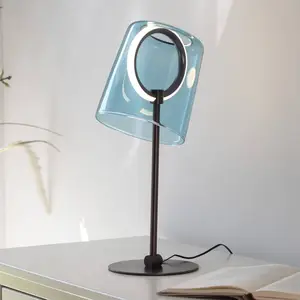 Paul Neuhaus lampe de table LED Zula, bleu, hauteur 42 cm pas cher