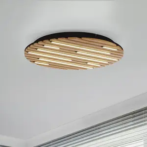 Comparateur de prix : Q-Smart-Home Paul Neuhaus Plafonnier LED Smart Q-Akustik, bois Ø 60 cm