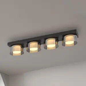 Paul Neuhaus Plafonnier LED Rika, 70 cm, verre, intensité variable pas cher