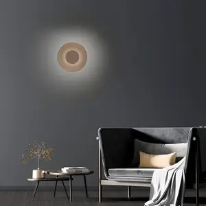 Applique murale LED PURE Moon, bronze, Ø 32 cm, verre/aluminium pas cher