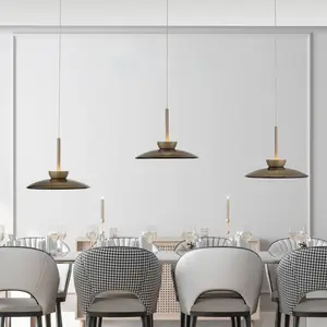 PURE Suspension LED Moon, bronze, verre/aluminium à 3 lampesVendu parluminaire