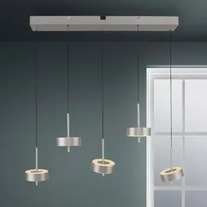 Q-Smart-Home Lampe Suspendue 5 Lumières Q-rotate En Aluminium Moderne - 2249-95Vendu parluminaire