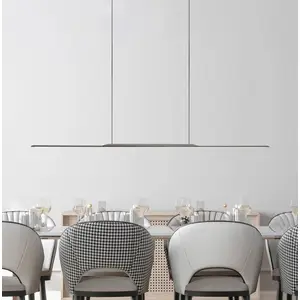 PURE Suspension LED Surface, gris, 125 cm, aluminium 3.000 K pas cher