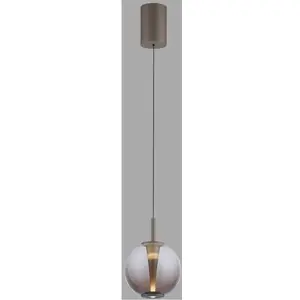 Suspension LED PURE Infinity, bronze/ambre, Ø 18 cm, CCT