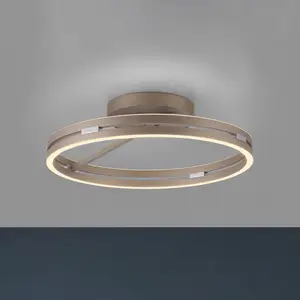 Comparateur de prix : Plafonnier LED PURE Loop couleur bronze, métal Ø 60 cm CCT
