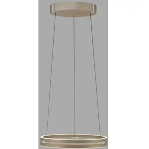 Comparateur de prix : Suspension LED PURE E-Loop, bronze, Ø 50 cm, aluminium CCT