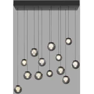 Comparateur de prix : Suspension LED PURE Popup, gris/gris fumé, 100 cm, 13 ampoules