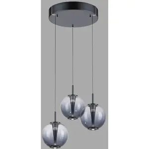 Comparateur de prix : Suspension LED PURE E-Infinity, gris/gris fumé, Ø 50 cm, CCT