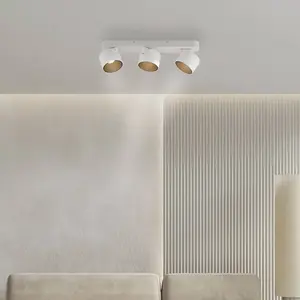 Comparateur de prix : Spot pour plafond LED PURE Cup, blanc, longueur 56 cm, métal, à 3 lamp...