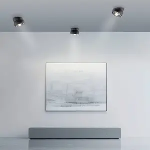 Comparateur de prix : Spot pour plafond LED PURE Move, noir, Ø 12 cm, métal/verre