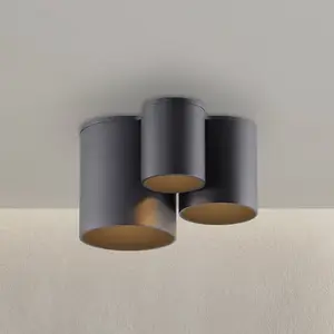 Comparateur de prix : Plafonnier LED PURE pour salle de bain Point, noir, longueur 18 cm, à ...