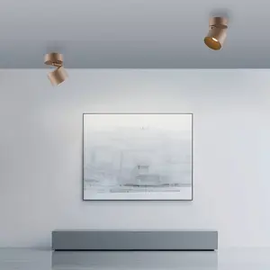 Spot pour plafond LED PURE Cup, couleur bronze, Ø 9,5 cm, métal pas cher