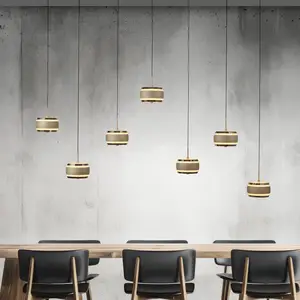 Comparateur de prix : Suspension LED PURE Falling Rings, bronze, longueur 132 cm, à 7 lampes...