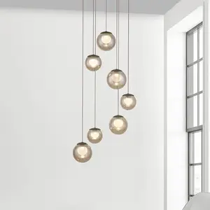 Comparateur de prix : Suspension LED PURE Popup, bronze/ambre Ø 40 cm, à 7 lampes.