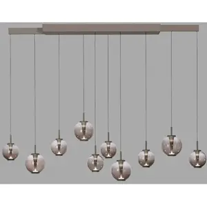 Comparateur de prix : Suspension LED PURE E-Infinity bronze/ambre, 198 cm, 10 lampes