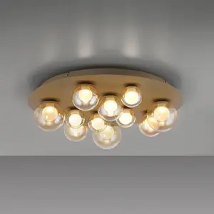 Plafonnier LED PURE Popup, bronze/ambre Ø 60 cm CCT, à 11 lampesVendu parluminaire