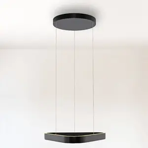 Suspension LED Paul Neuhaus Q-Stretto, noir, 60 cm pas cher