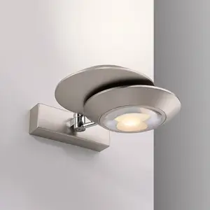 Comparateur de prix : Applique murale LED PURE Oculis, couleur argent 30 cm, fer, à 2 lampes...