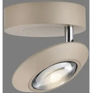 Comparateur de prix : Plafonnier LED PURE Oculis couleur bronze, Ø 15 cm fer/verre