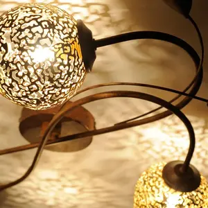 Comparateur de prix : Paul Neuhaus plafonnier Greta, 72 cm, 4 lampes, métal, G9