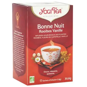-Yogi Tea Bonne Nuit Rooibos Vanille Bio 17 Sachets pas cher