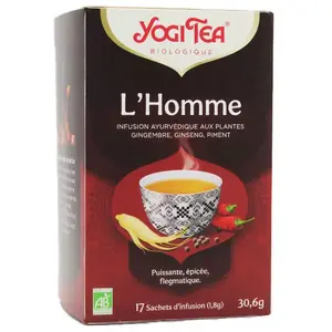 Comparateur de prix : Infusion l'homme 17 sachets Yogi Tea BIO