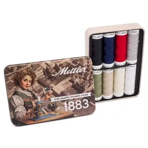 Boîte Collector de 8 Bobines de Fil à Coudre SERALON - 200 m - Mettler...