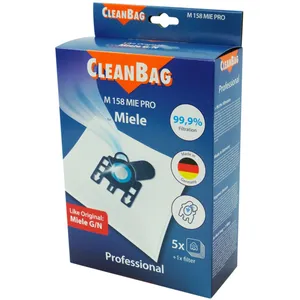 Scanpart - Sac à poussière CleanBag m 158 mie pro Miele 5 pièces pas cher