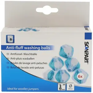 Scanpart Boules de lavage anti-peluche pour ramasser les cheveux 6 pcs. pas cher