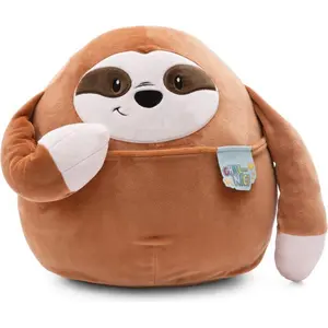 NICI doudou Chill-NICI Chat 30x34 cm - beige - Peluche douce, adorable pour câliner et jouer, pour enfants et adultes, une excellente idée cadeau - 61692 pas cher