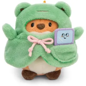 Comparateur de prix : Peluche Nici Renard Geeks avec jeu vidéo et costume grenouille 8 cm