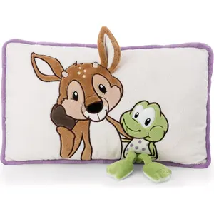 Comparateur de prix : Nici Coussin Chevreuil & Grenouille 43 x 25 cm Coussin en peluche