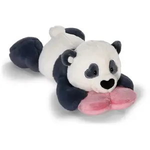 Peluche panda couché avec coeur Nici Love 20 cm pas cher